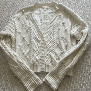 For love and lemons medium button up white sweater